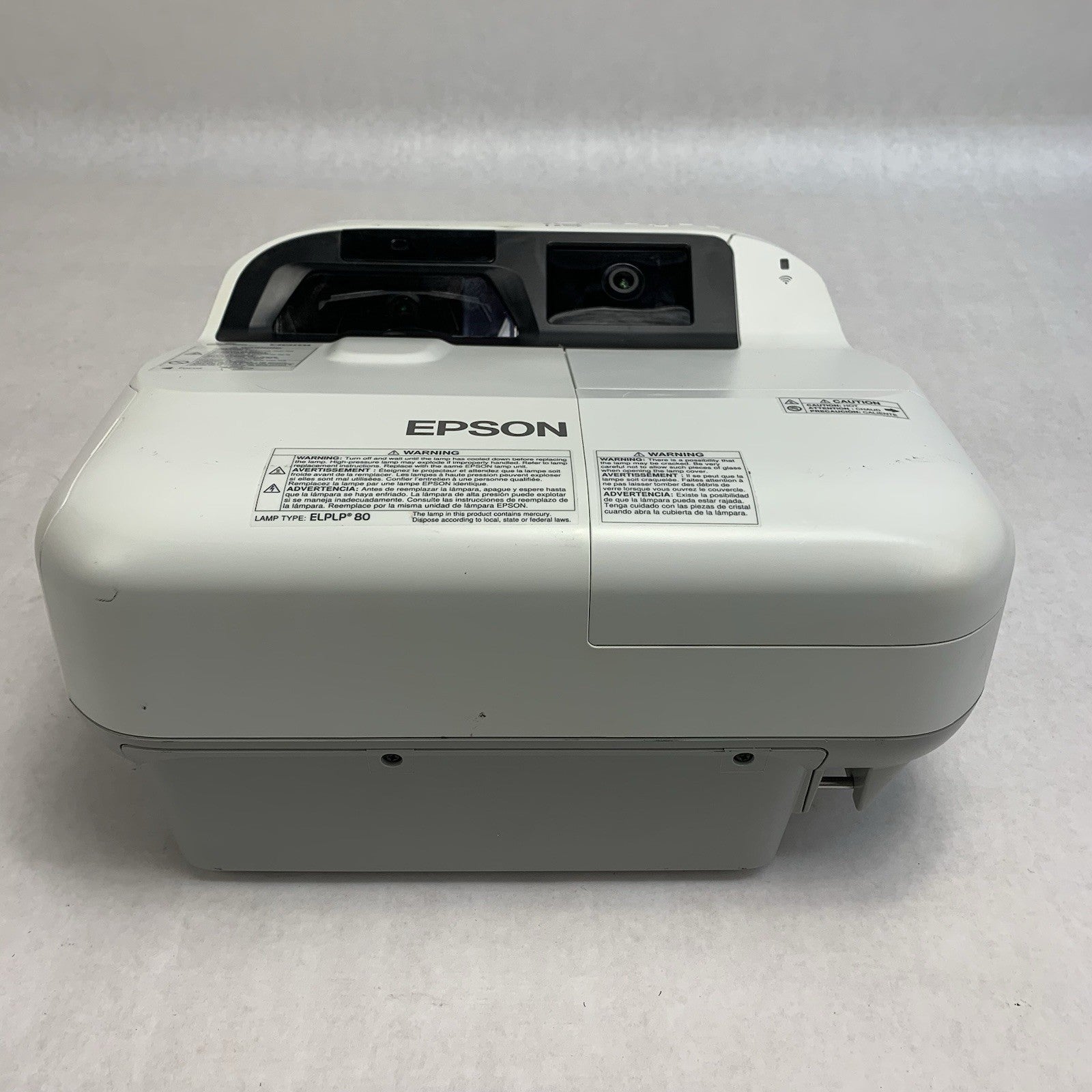 Epson H599A BrightLink 595Wi LCD Lamp Projector 1494 Lamp Hours - No Remote1