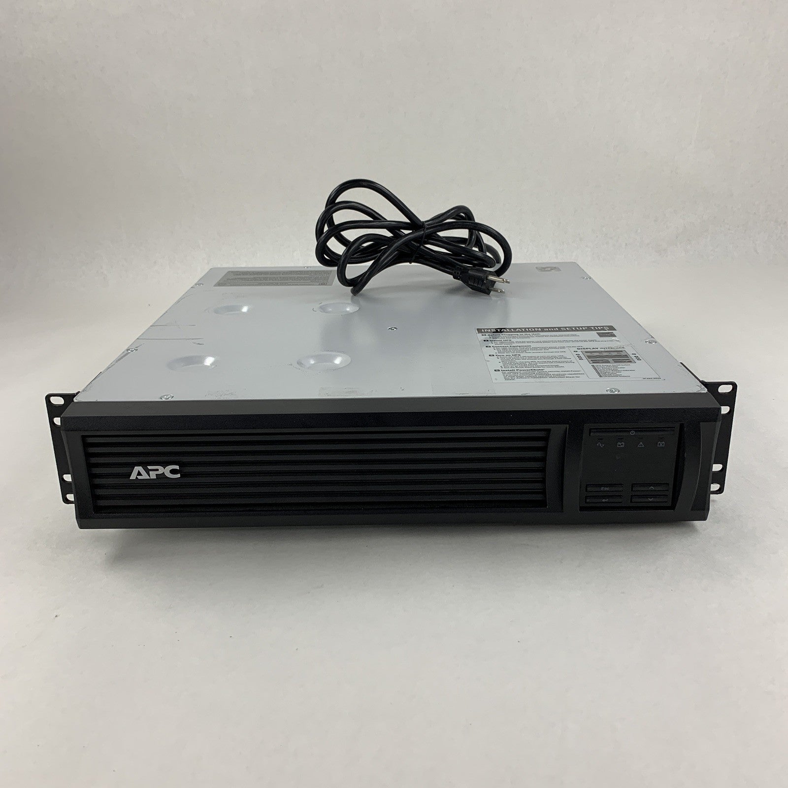 APC SMT1000RM2U Smart UPS Back Up Tested No Batteries w/ Faceplate