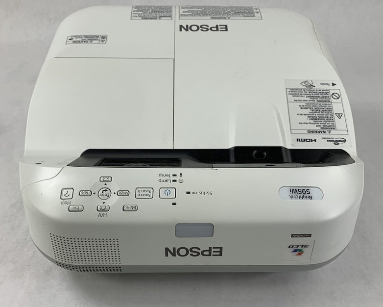 Epson BrightLink 595Wi H599A LCD Lamp Projector 2791 Lamp Hours - No Remote
