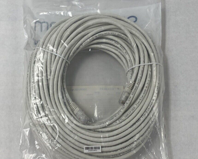 Startech C6PATCH100WH 100 Ft White Molded Cat6 UTP Patch Cable ETL Verified