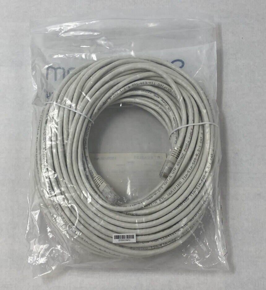 Startech C6PATCH100WH 100 Ft White Molded Cat6 UTP Patch Cable ETL Verified