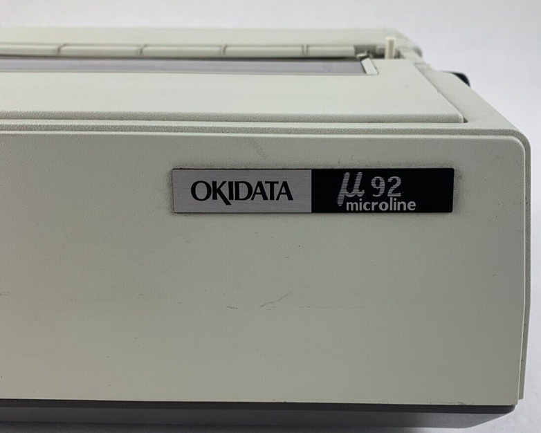 Okidata u92 Microline 9-Pin Vintage Dot Matrix Self Tested
