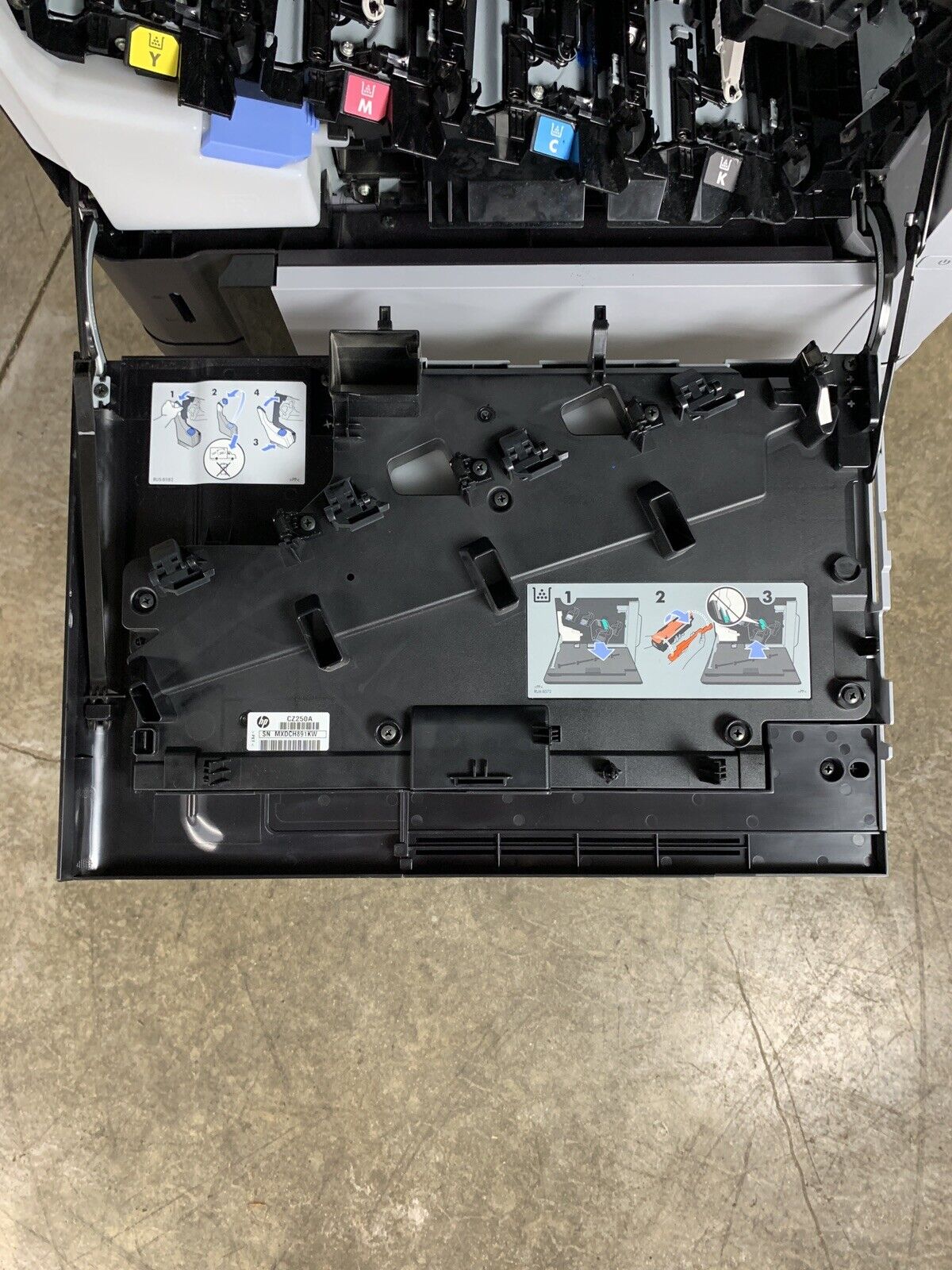 HP LaserJet Enterprise Flow MFP M680 Color Printer CZ250A Tested Bad Clip In Top