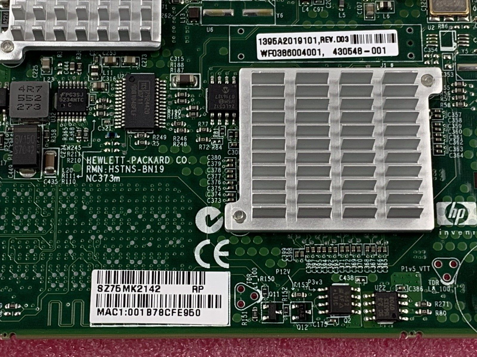HP 430548-001 NC373m PCI Express Dual Port Multifunction Gigabit 404983-001