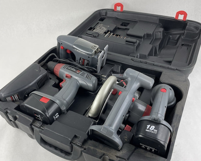 Unbranded 4 Piece Cordless Power Tool Kit 18V Tested