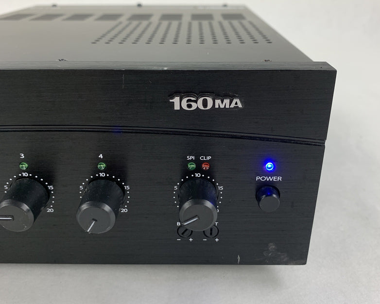 Crown 160MA Commercial Mixer Amplifier 4 Input 60W Ohm 1-2 Power Tested