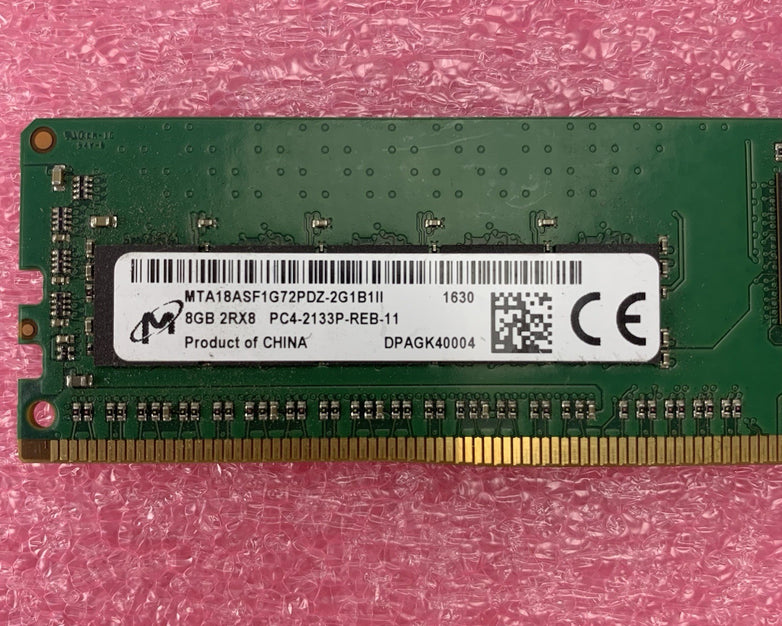 Micron MTA18ASF1G72PDZ-2G1B1II PC4-2133P-REB-11 8GB 1Rx8 Desktop Memory RAM