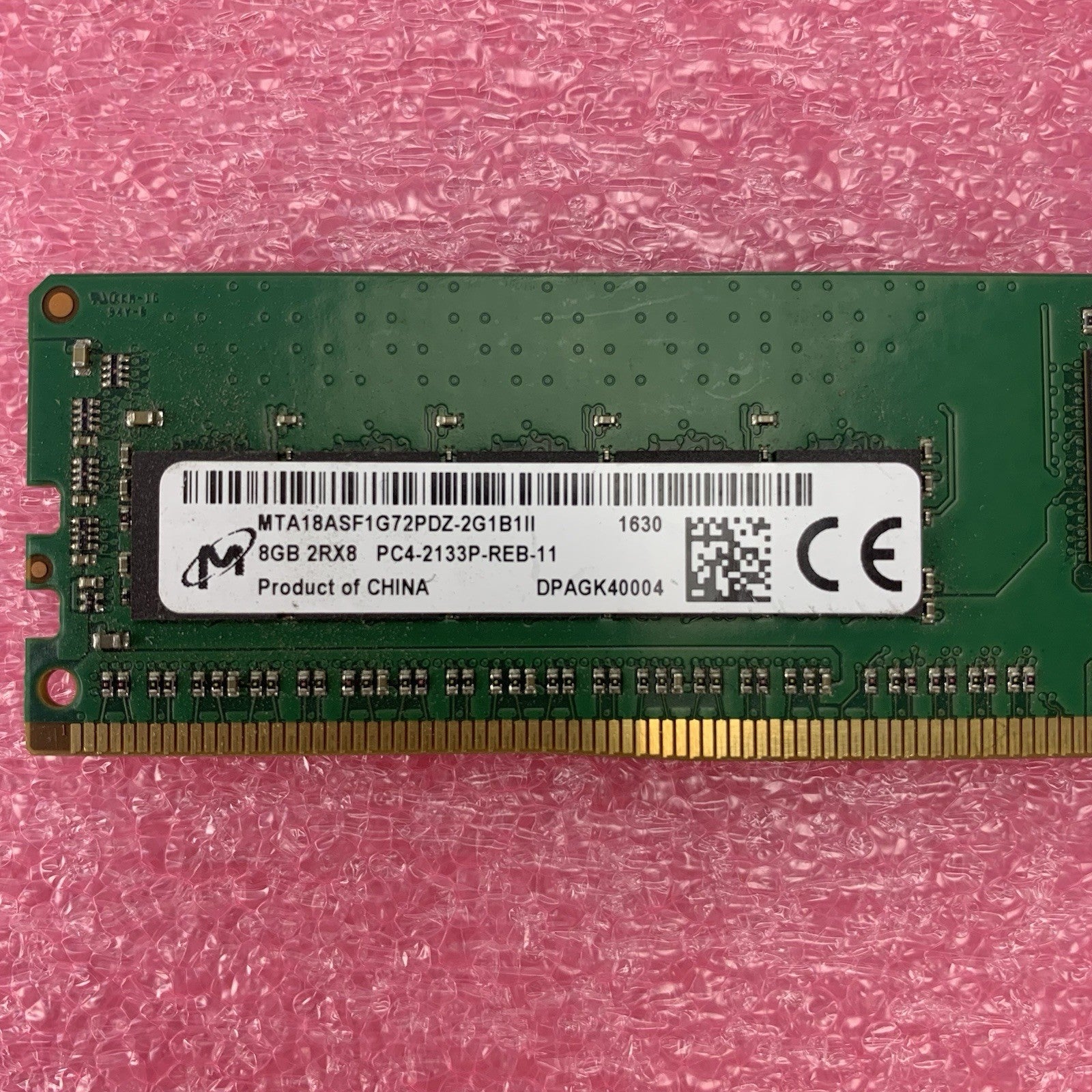 Micron MTA18ASF1G72PDZ-2G1B1II PC4-2133P-REB-11 8GB 1Rx8 Desktop Memory RAM6