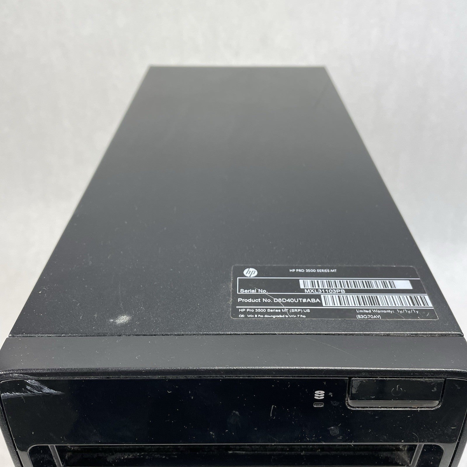 HP Pro 3500 Series MT Pentium G870 3.10 GHz 4 GB RAM DVDRW No HDD No OS