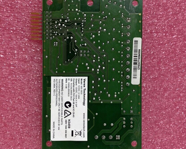 Verex Technology 650-3633 Output Card 12VDC 0.145A Input 12VDC 10mA Output