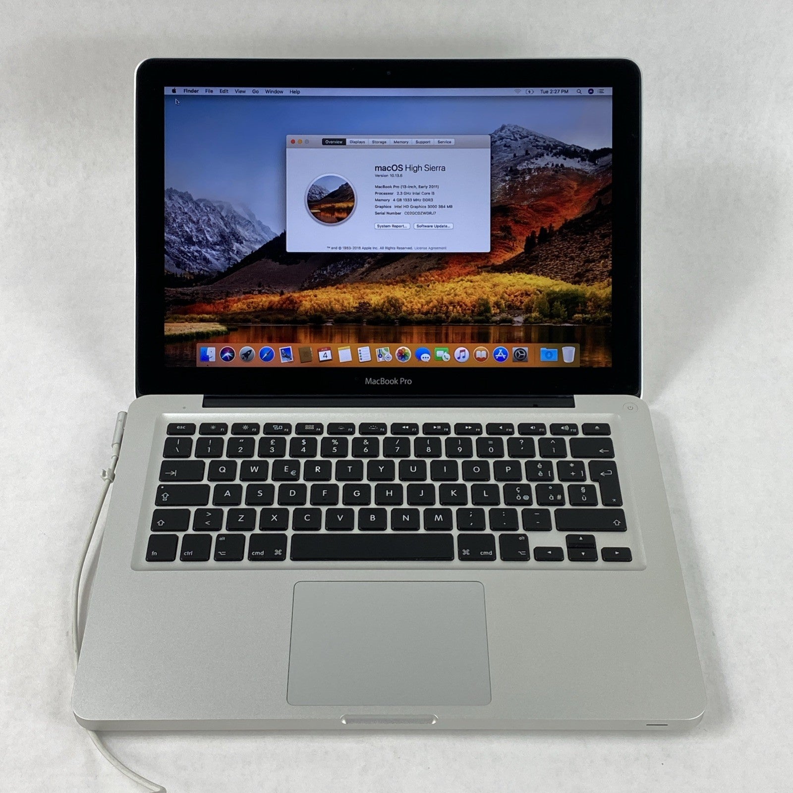 Apple MacBook Pro A1278 2011 13" 2.3GHz i5 4GB RAM 320GB HDD os10.13.6 794Cycles0