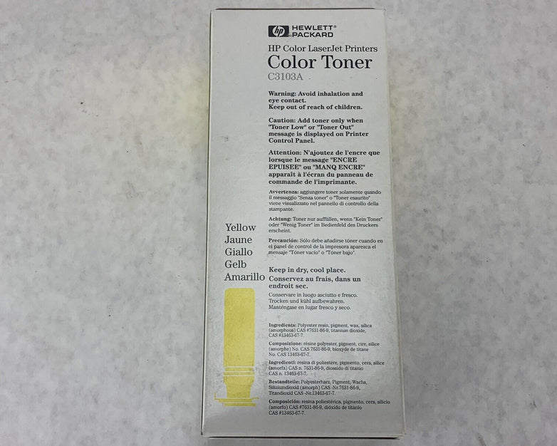 HP Color LaserJet Printers Color Toner C3103A Yellow Color LaserJet 5(M)