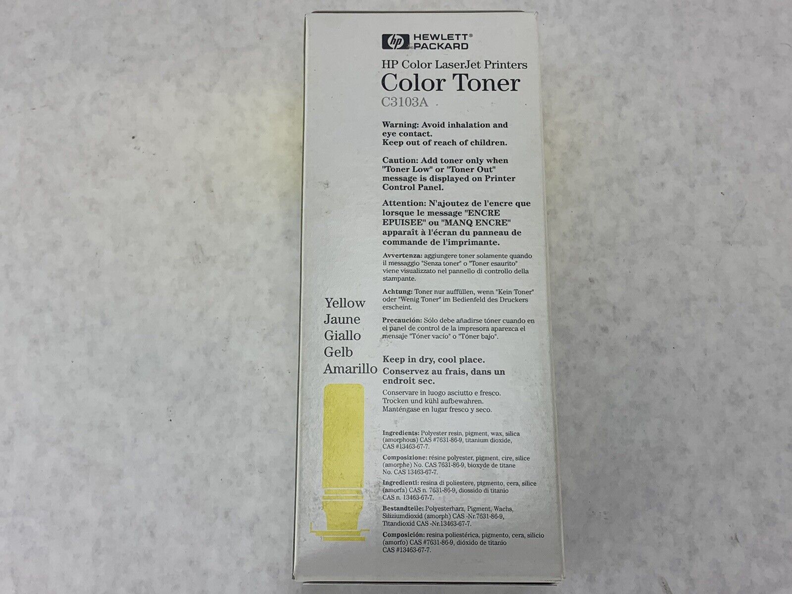 HP Color LaserJet Printers Color Toner C3103A Yellow Color LaserJet 5(M)