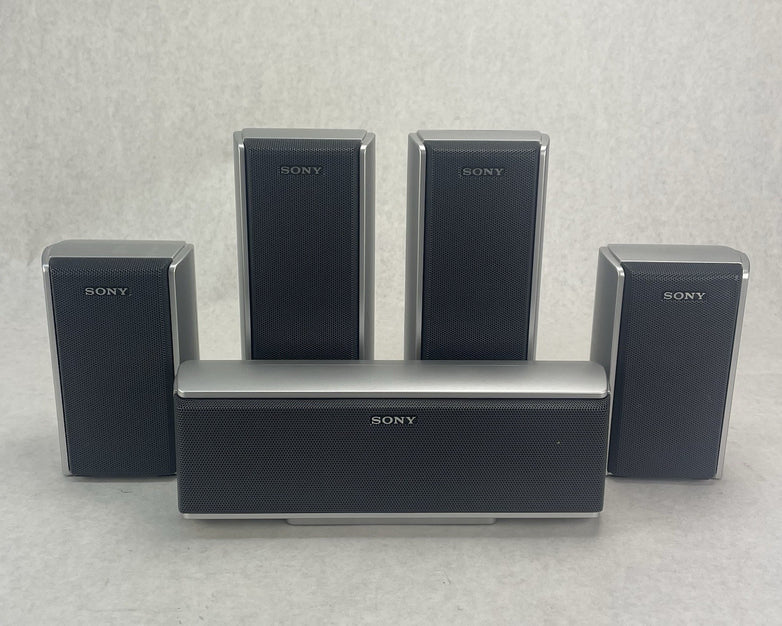 Sony 5.1 Speaker Lot SS-CT51 SS-TS51 SS-TS52 Silver Home Theater Surround Sound