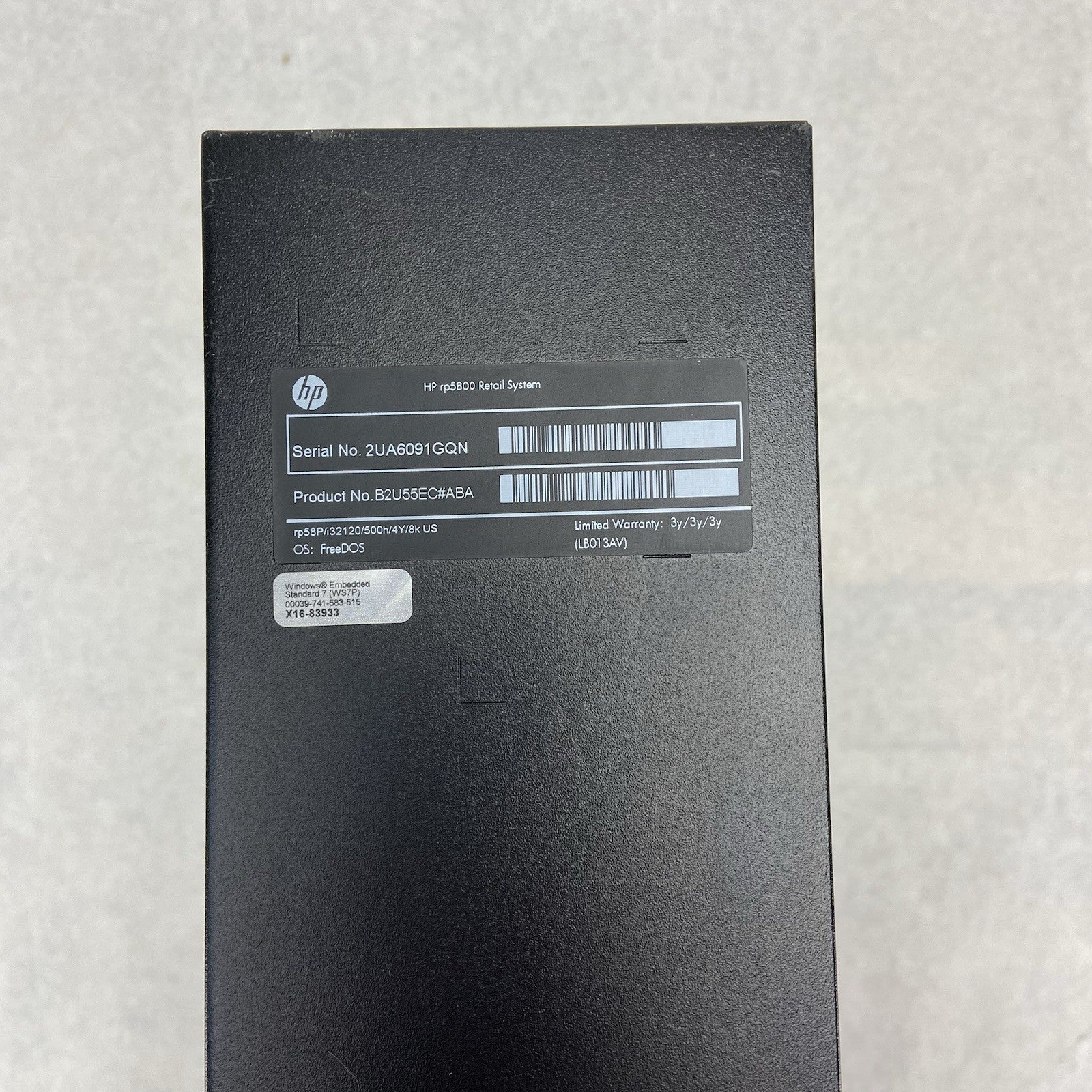 HP rp5800 SFF Intel Core i3-2120 3.3GHz 4GB RAM No HDD No OS3