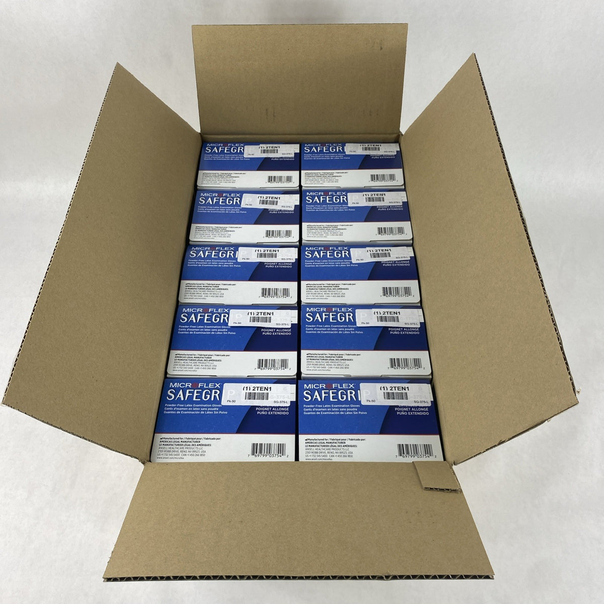 Ansell Microflex SG-375-L Exam Gloves Size L Blue - 500 Count4