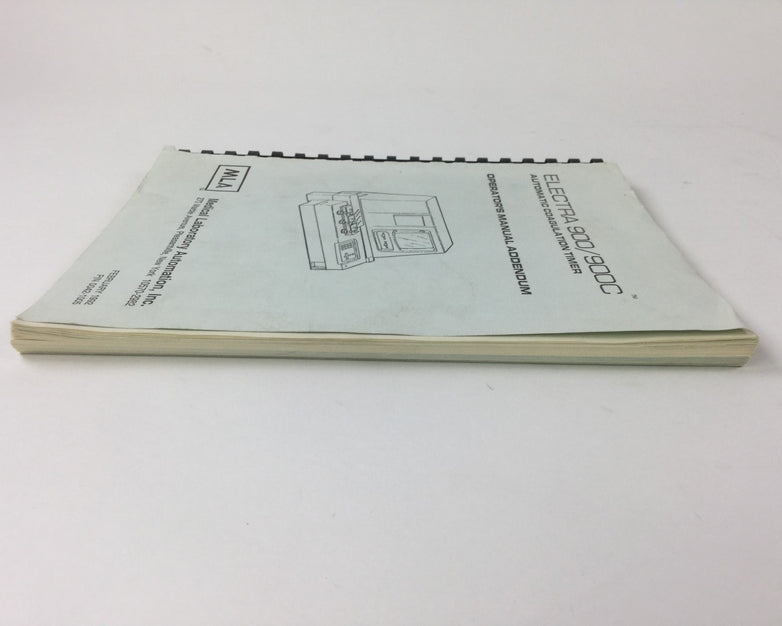 Medical Laboratory Operators Manual Addendum for Electra 900 and 900C