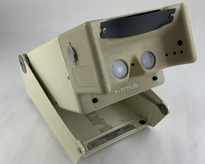 Titmus 2a Vision Screener Tester Powers on W/ Manual and Test Card