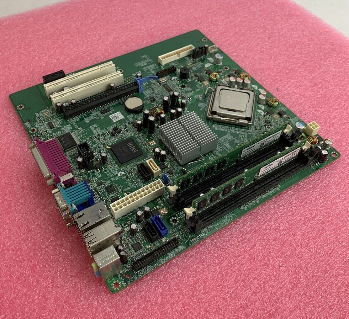 Dell OG214D Motherboard Intel Core 2 Duo E8400 3.00GHz 2GB RAM No Shield