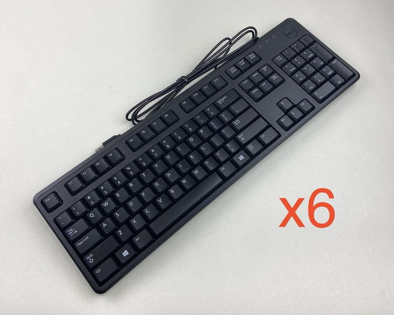 Dell KB212-B WIRED USB Qt Key Keyboards - Lot of 6