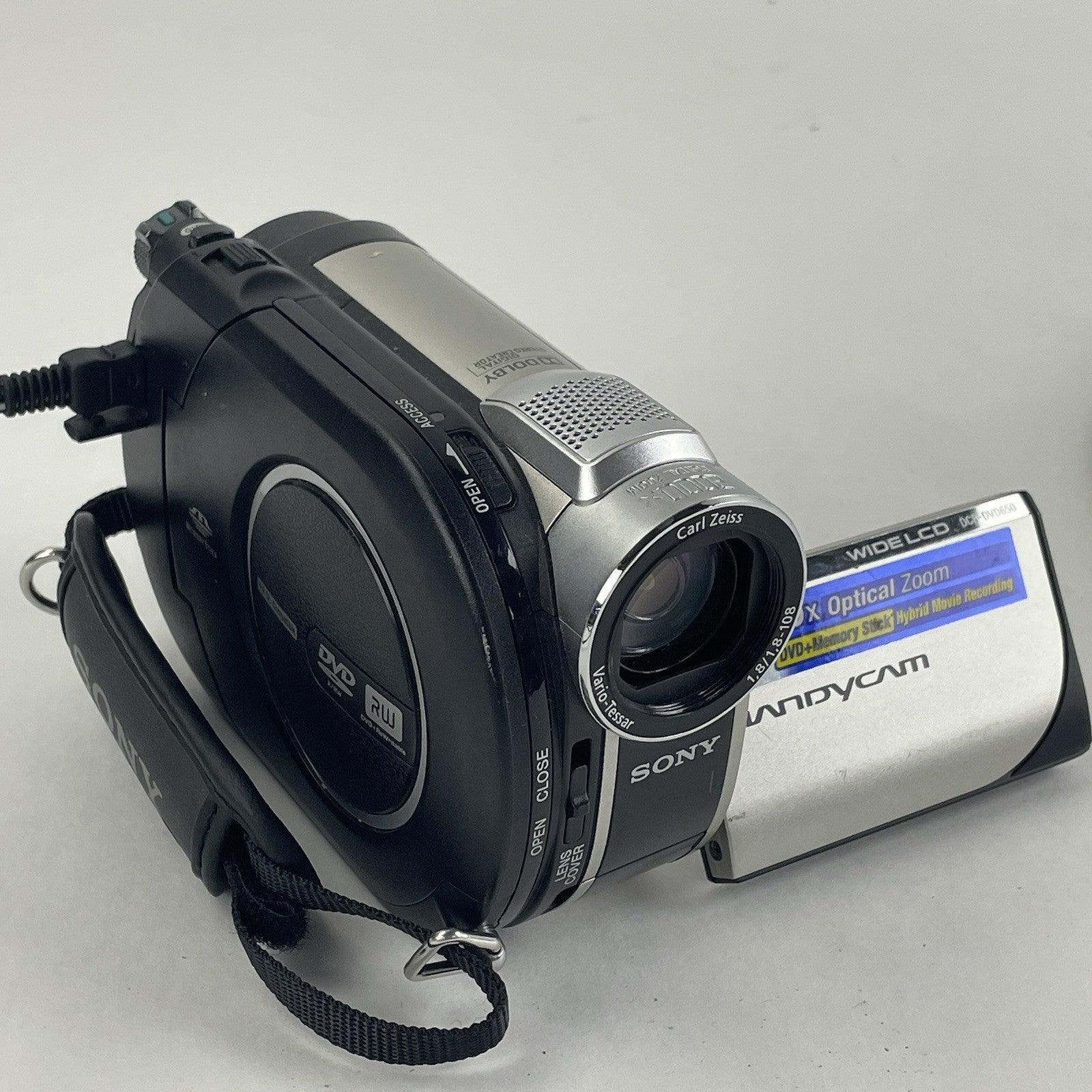 Sony Handycam DCR-DVD650 Camera ONLY Tested & Reset No Power Cord/Battery0