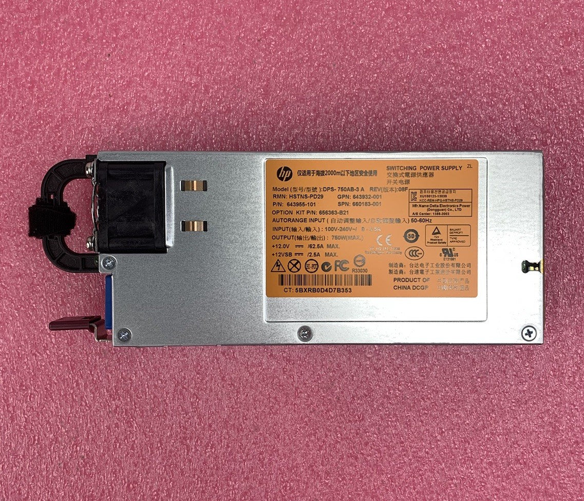 HP DPS-750AB-3 A HSTNS-PD29 750W Switching Power Supply (Lot of 2)