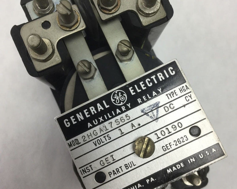 GENERAL ELECTRIC GE 2HGA17S65 Auxiliary Relay