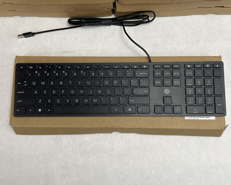HP Black Slim Wired USB Keyboard US L96909 - 001 Lot of 10