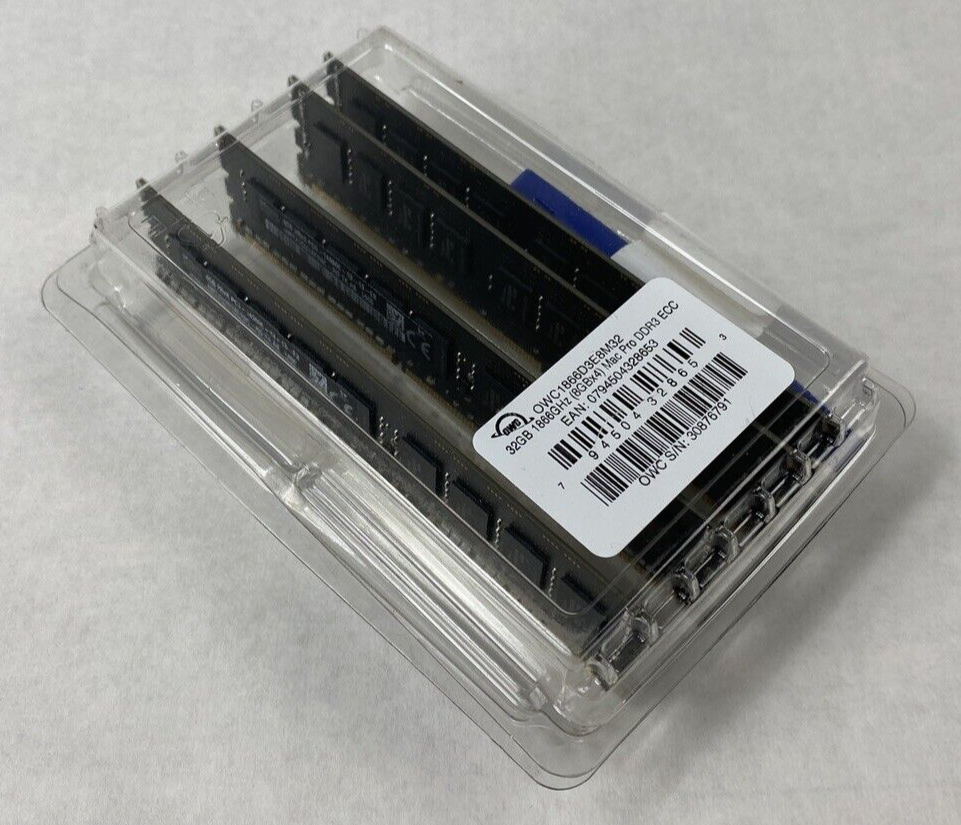 OWC1866D3E8M32 32GB 1844GHz (8GXx4) PC3-14900 Mac Pro DDR3 ECC RAM Untested