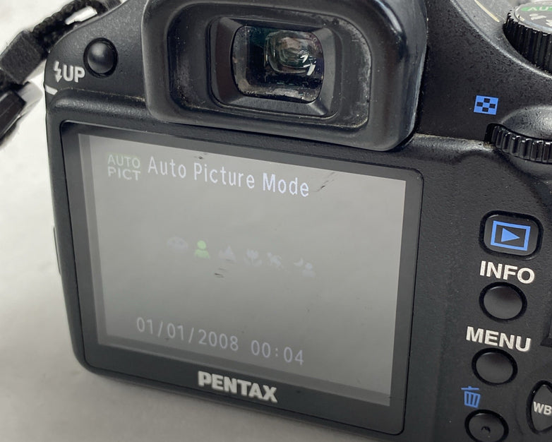 Pentax K2000 DSLR 10.2 MP Digital Camera With Bag And Flash No Cable - Tested