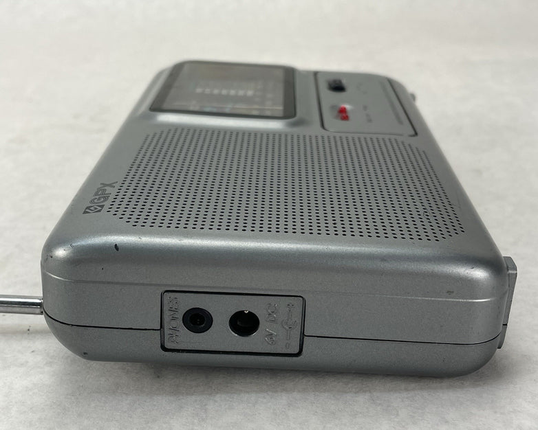 GPX A380S AM/FM Weather Band Radio Storm Alert Battery Indicator Silver