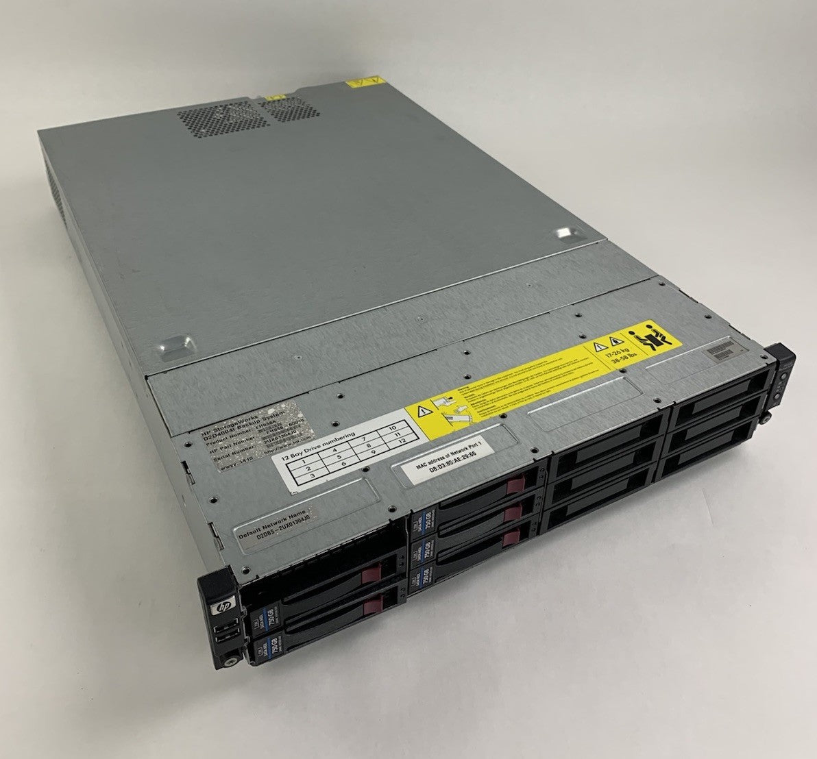 HP StorageWorks D2D Backup System 1x AMD Opteron 2383 2.7GHz 8GB RAM No OS/HDD0