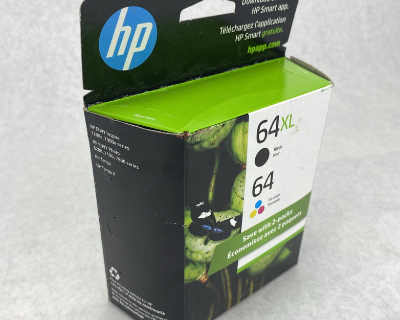 Genuine HP 64XL Black And 64 Tricolor Ink Cartridge - Sealed