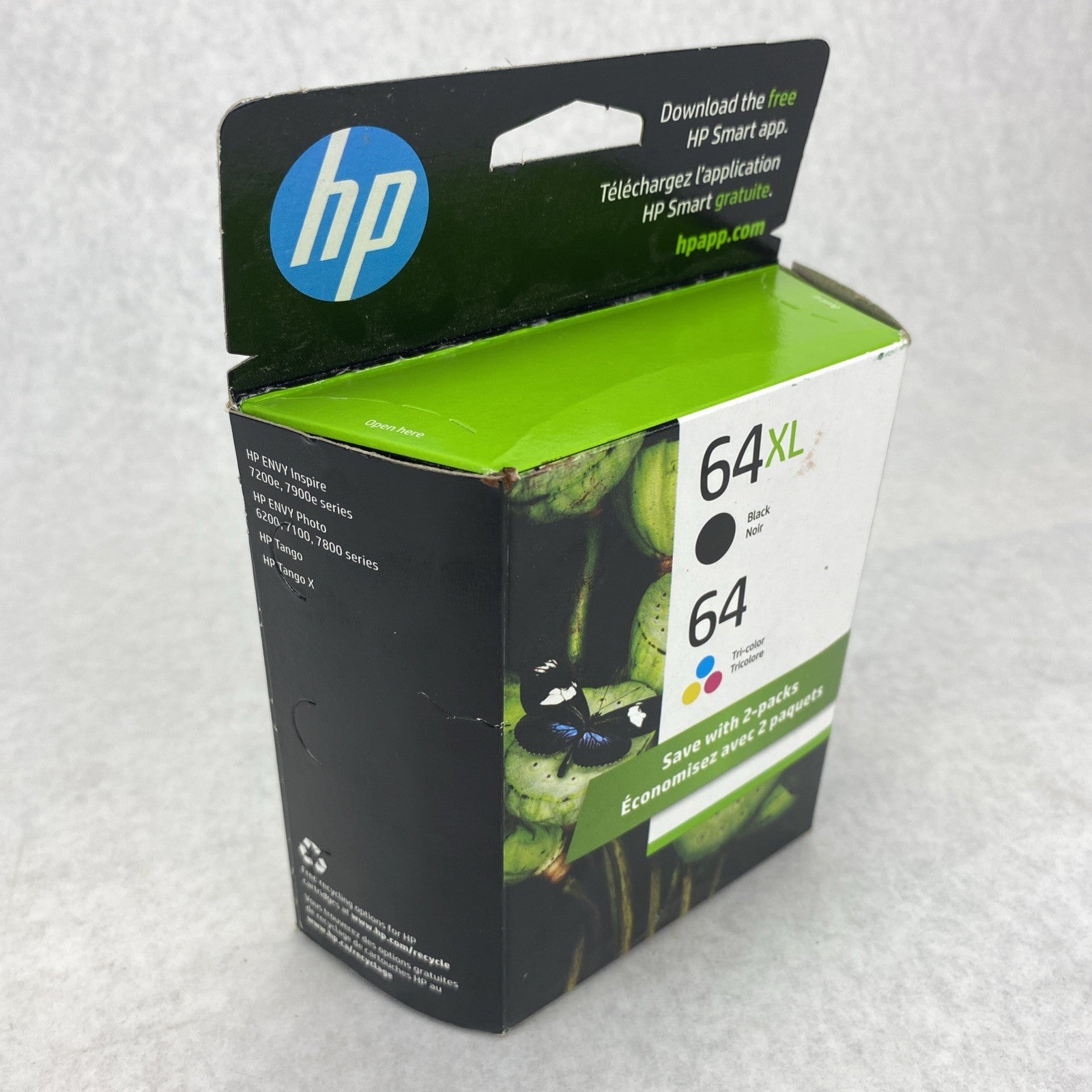 Genuine HP 64XL Black And 64 Tricolor Ink Cartridge - Sealed0