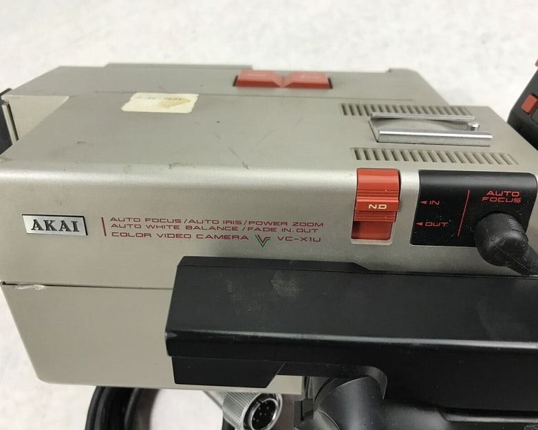 AKAI Color Video Camera VC-X1U W/ Condenser Boom Microphone and Power Cord