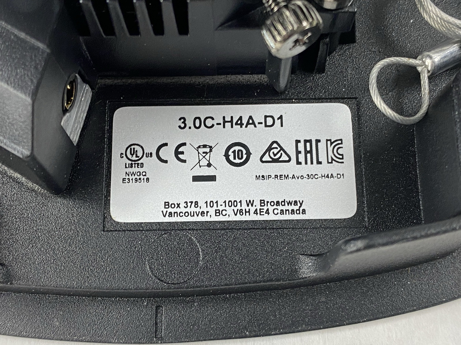 Avigilon 3.0C-H4A-D1 Dome Camera Untested