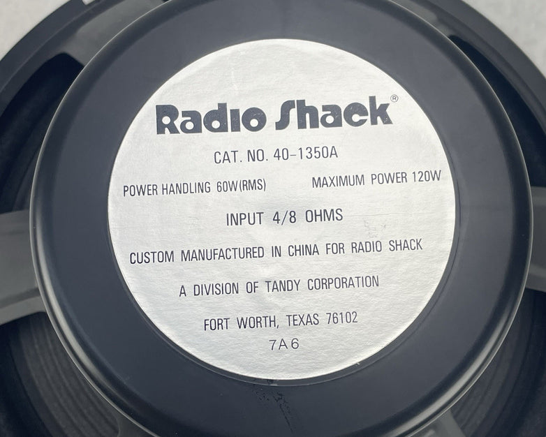 Radioshack 40-1350A Woofer 10" – Tested Working – Vintage Radio Shack Speaker