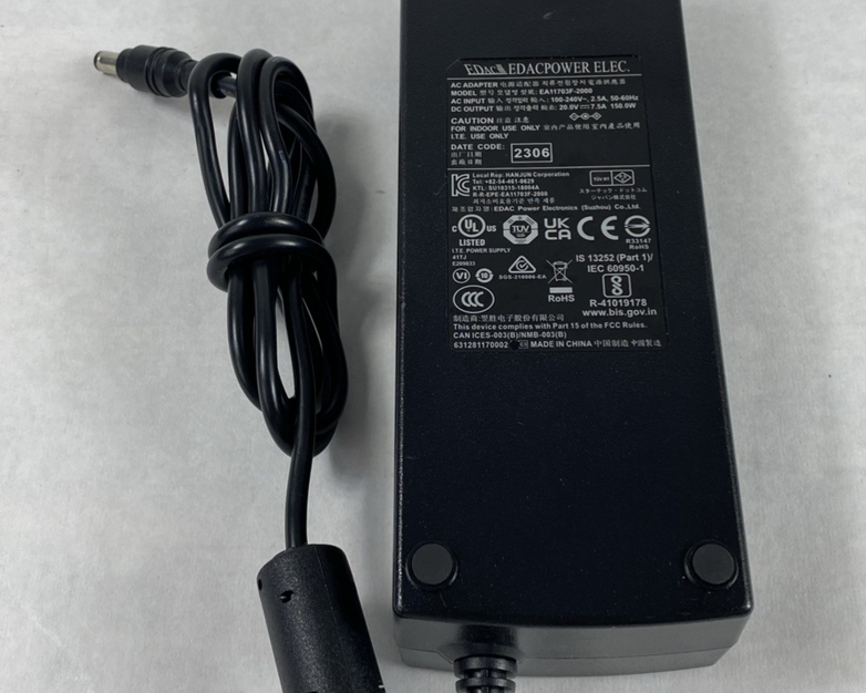 EDAC EA11703F-2000 20V 7.5A AC Adapter (Lot of 2)