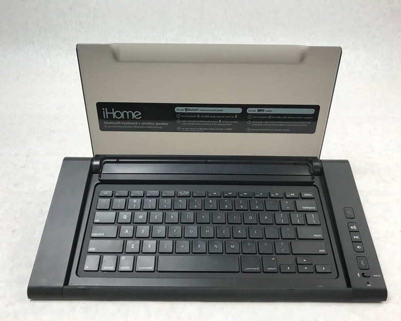 iHome HiDM5B Bluetooth Keyboard and Wireless Speaker System Black