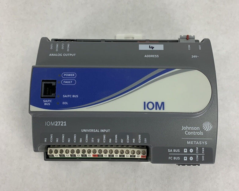 Johnson Controls Metasys IOM2721 Expansion Module MS-IOM2721-0 Power Tested
