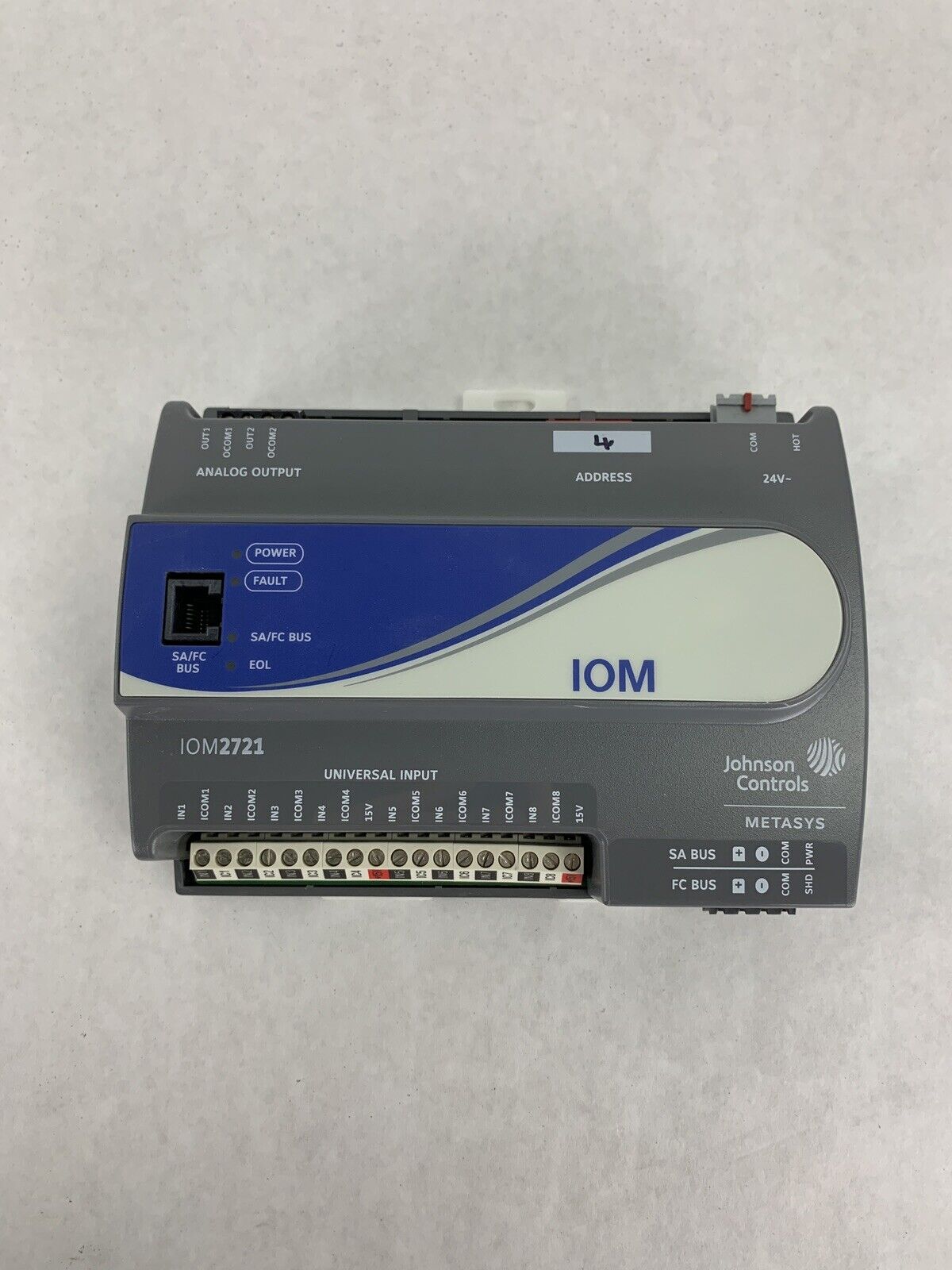 Johnson Controls Metasys IOM2721 Expansion Module MS-IOM2721-0 Power Tested