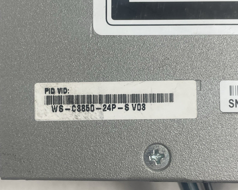 Cisco WS-C3850-24P-S V03 Switch 24-Port Gigabit PoE+ w/ 2x PSU Tested & Reset