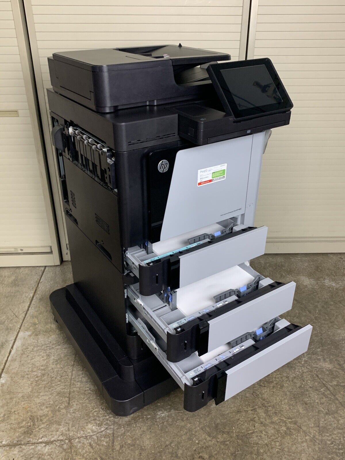 HP LaserJet Enterprise Flow MFP M680 Color Printer CZ250A Tested Bad Clip In Top