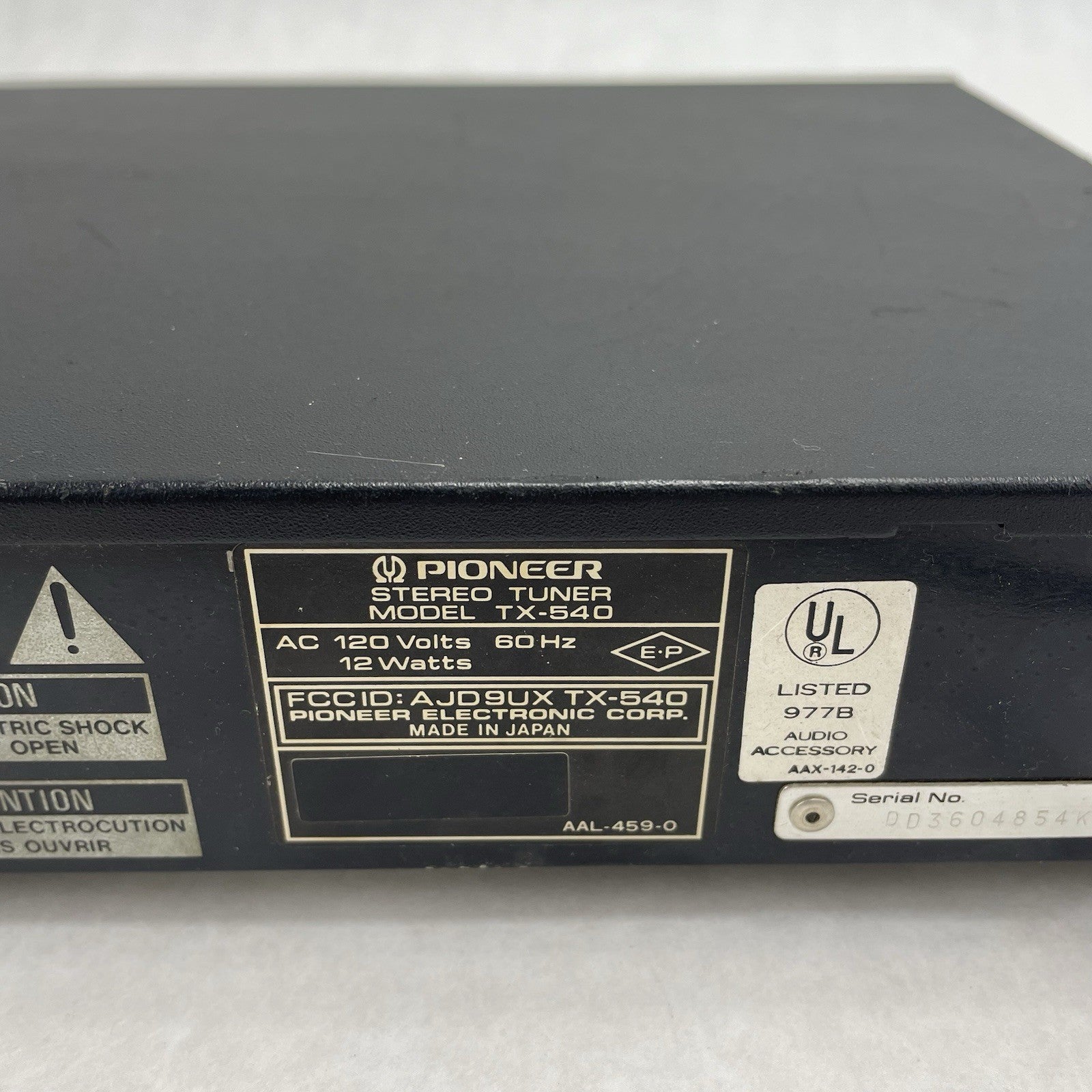 Pioneer TX-540 Stereo Tuner Tested9
