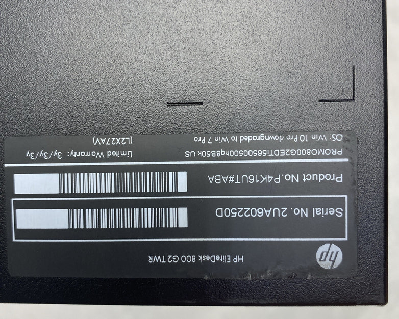 HP EliteDesk 800 G2 TWR Intel Core i5-6500 3.20GHz 8GB RAM No HDD No OS