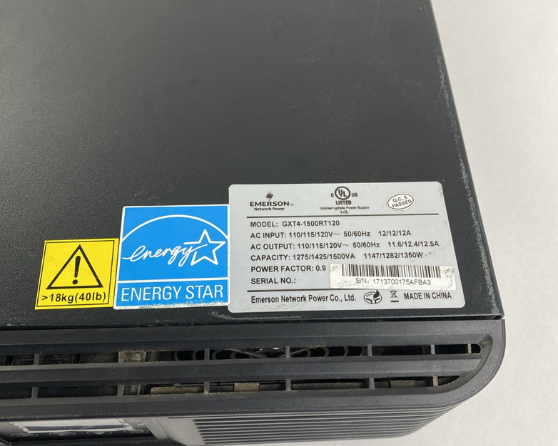 Vertiv Liebert GXT4-1500RT120 Battery Backups Tested - No Batteries Ears READ