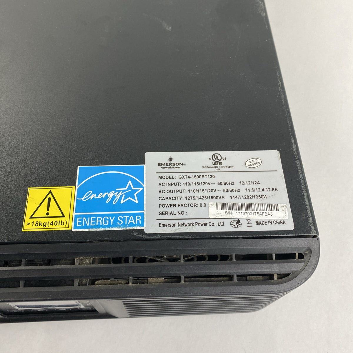Vertiv Liebert GXT4-1500RT120 Battery Backups Tested - No Batteries Ears READ15