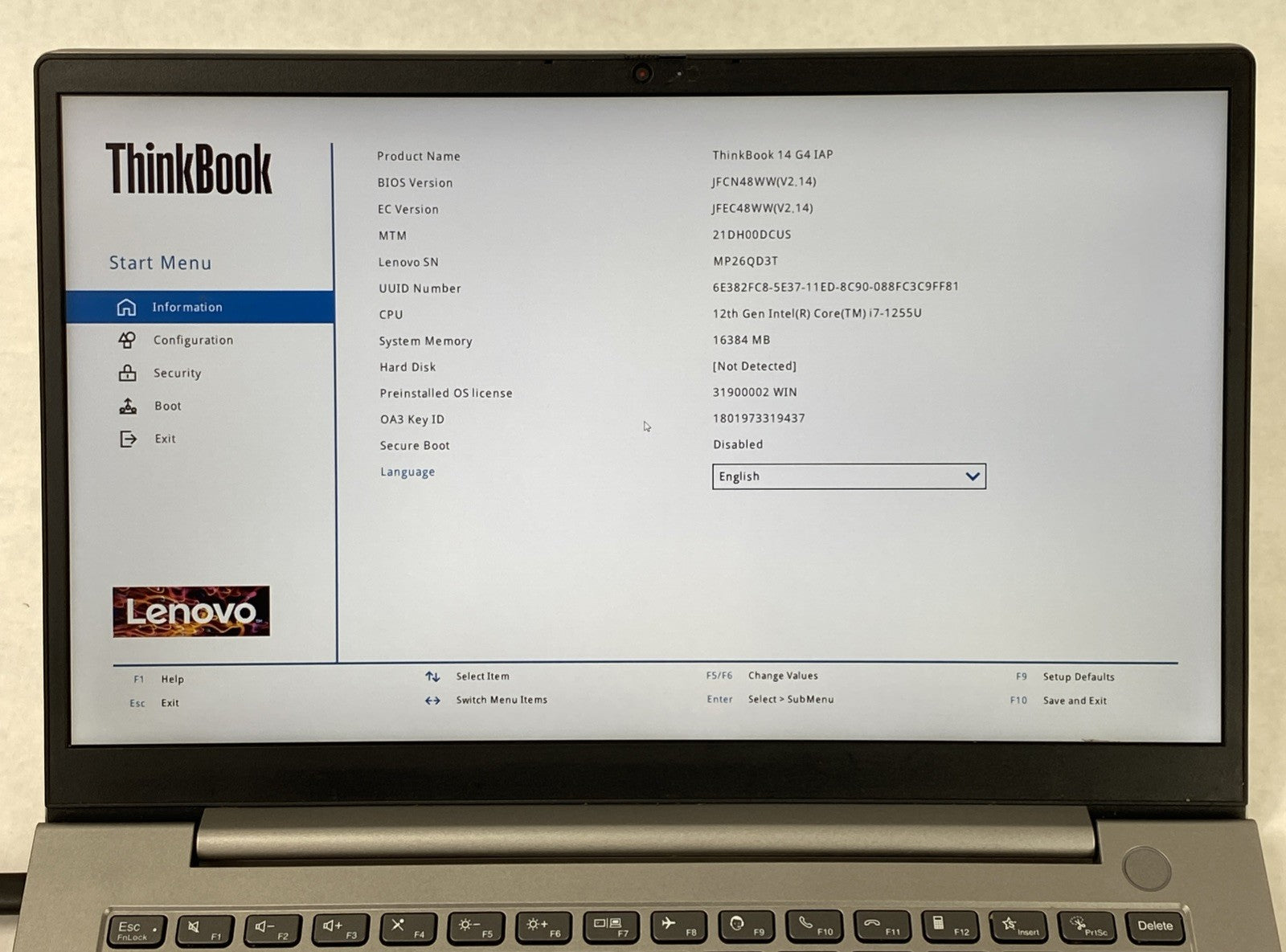 Lenovo ThinkPad 14 G4 IAP 14" Touch Core i7-1255U 2.6 GHz 16GB RAM No HDD No OS