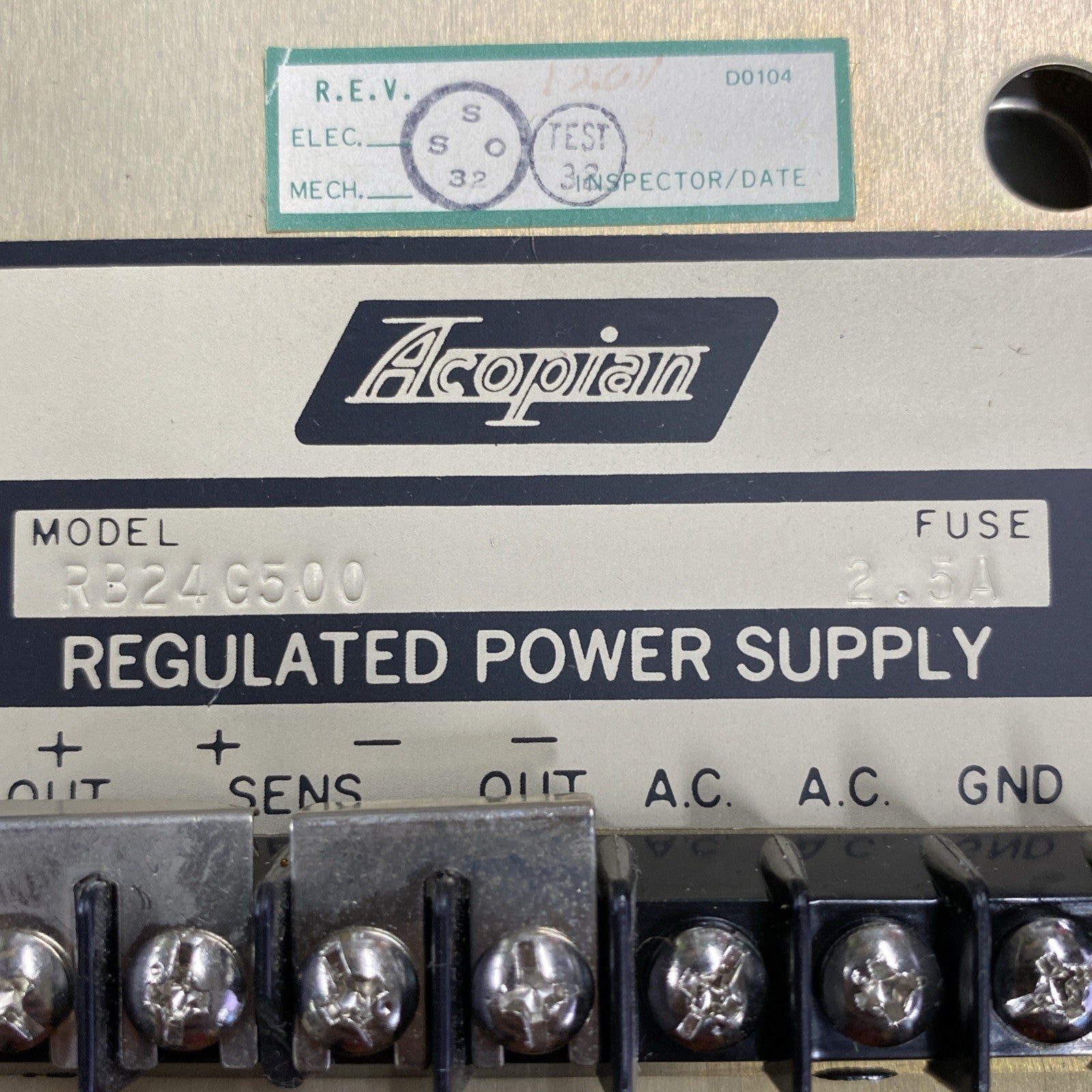 Acopian RB24G500 24VDC 5A Power Supply - Tested4