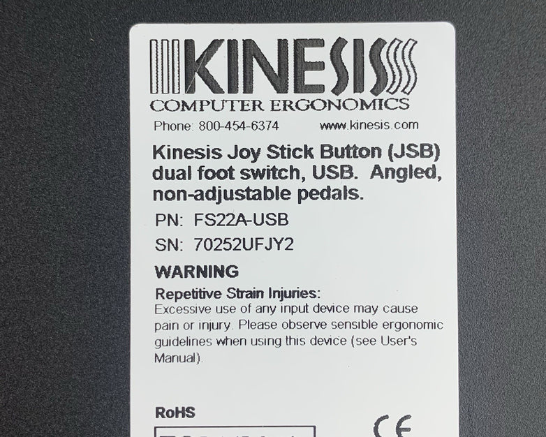 Kinesis FS22A-USB Joystick Button Dual Action Foot Switch